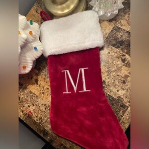“M” bed bath & beyond Christmas stocking